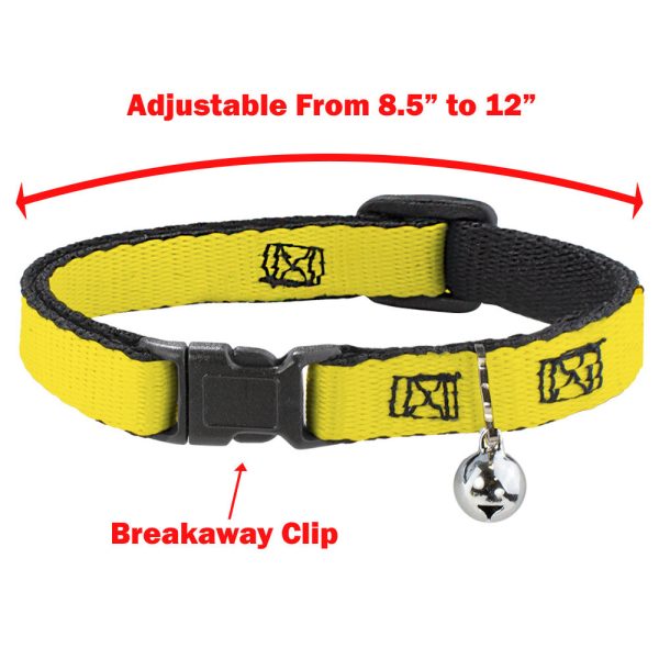 Breakaway Cat Collar with Bell - Dallas-Raleigh-Tennessee-Austin-Boston Stripes Browns Black on Sale - Image 3